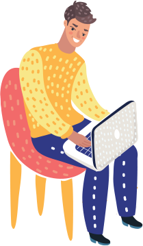 man with laptop